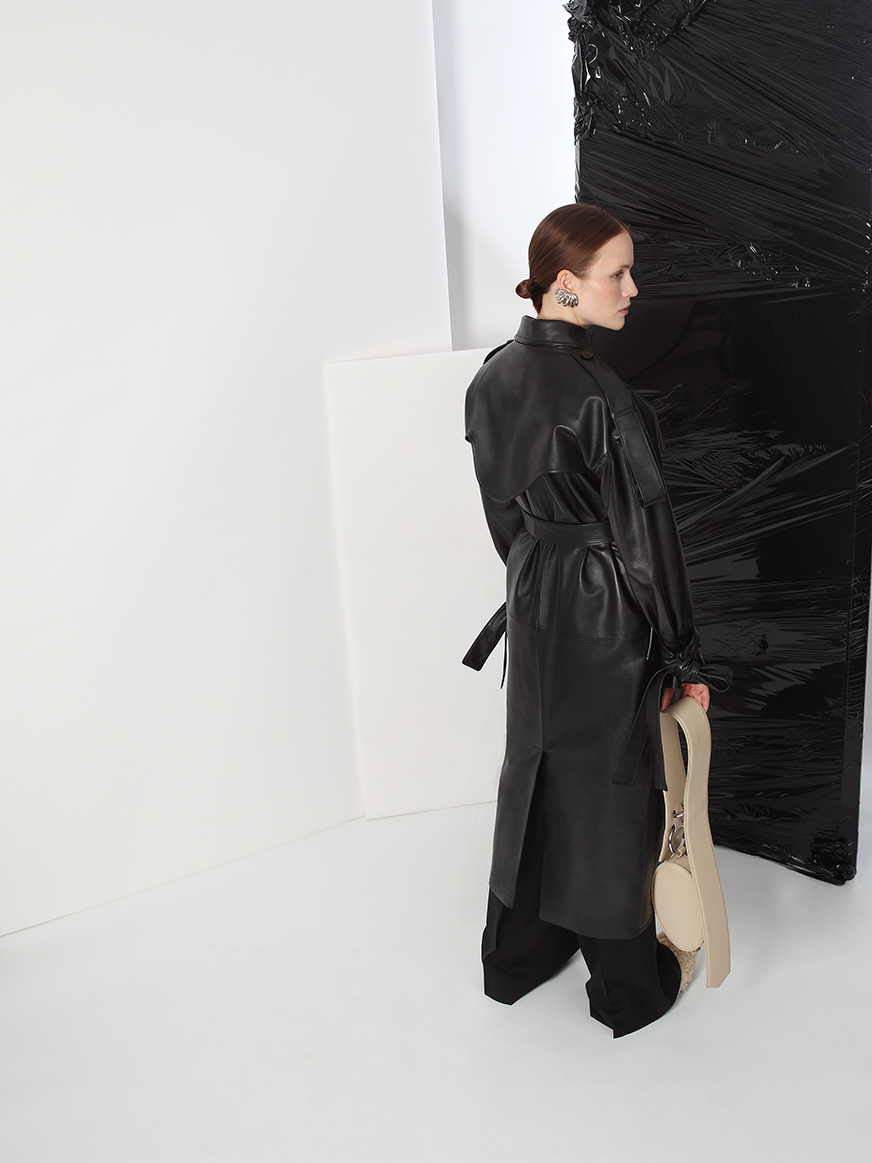 futura leather trench coat